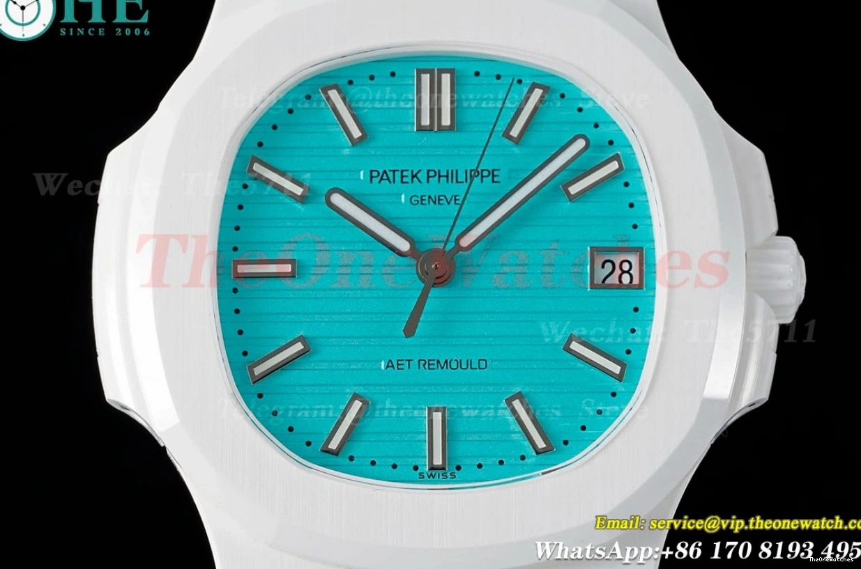 Dial White AMGF Blue AET Nautilus Cer MY9015 RU 5711 40mm Tiffany 0103